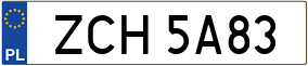 Trailer License Plate
